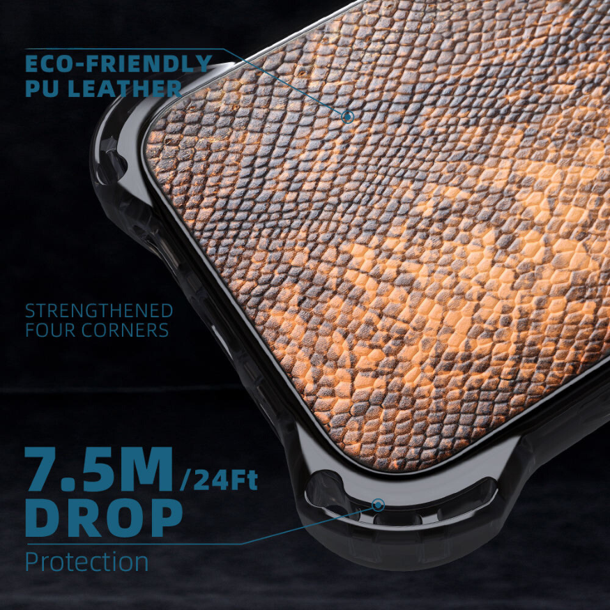 Case and Cover iPhone 14 Plus, 14 Pro, 14 Pro Max Snake-Skin Strengthened Four Corners Tiger GrunX in India