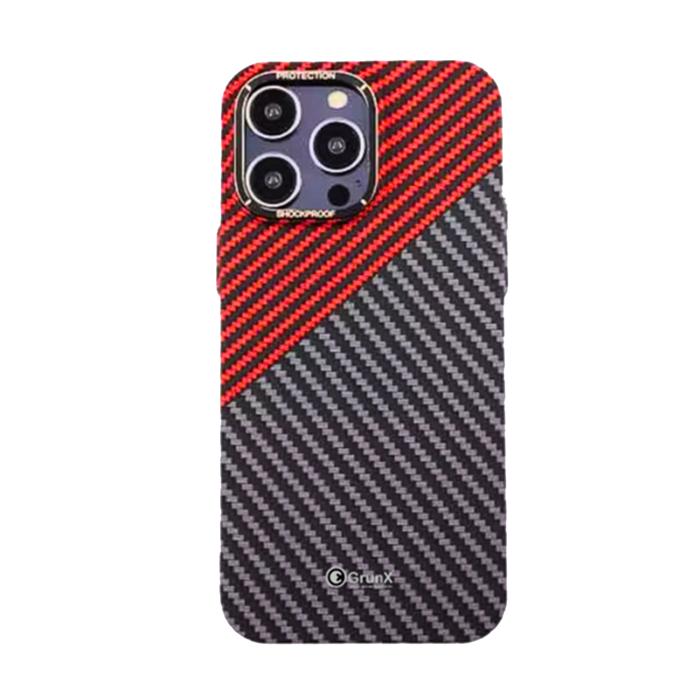 Case and Cover iPhone 15, 15 Plus, 15 Pro Black and Red Back View Titanic GrunX in India
