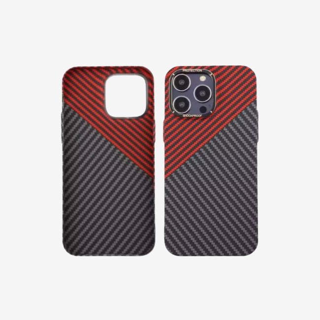 Case and Cover iPhone 15 Pro Max Black and Red Front and Back View Titanic GrunX in India
