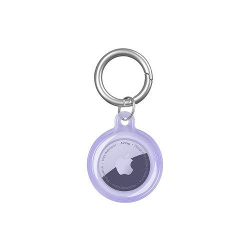 Airtag Case Apple Airtag Purple Protective AirTag Keychain Case And Metal Keyring Attachment Tokyo Grunx in India