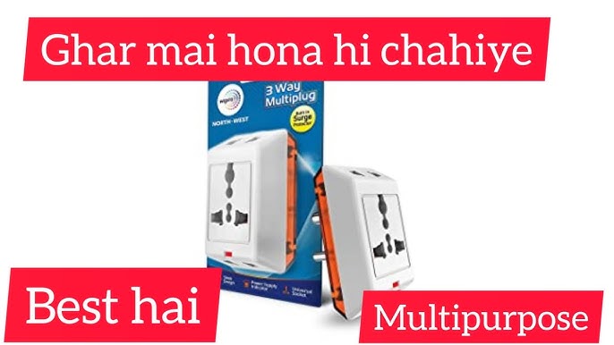 Wipro 3 Way Multiplug Adaptor with 1 Universal Sockets