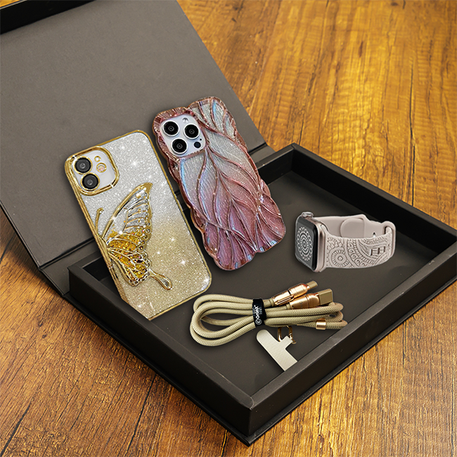Girl Friend Gift #2 - Elegant iPhone Case & Watch Strap Gift Set for Her