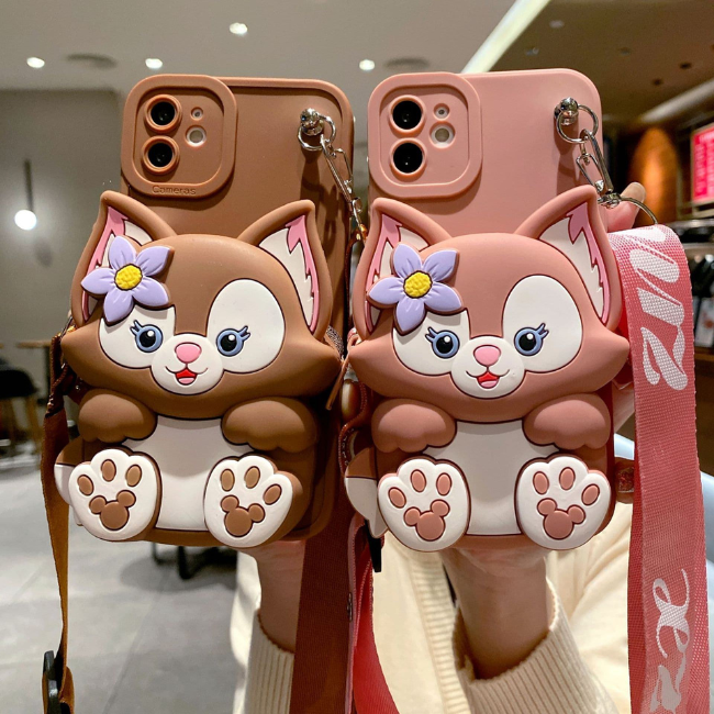 Case and Cover iPhone 15 Plus, 15 Pro, 15 Pro Max Brown 3D Fox Design Valentine GrunX in India