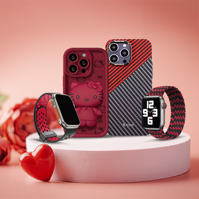 Valentine Couples - Tech Gift, Matching iPhone & Apple Watch Accessories
