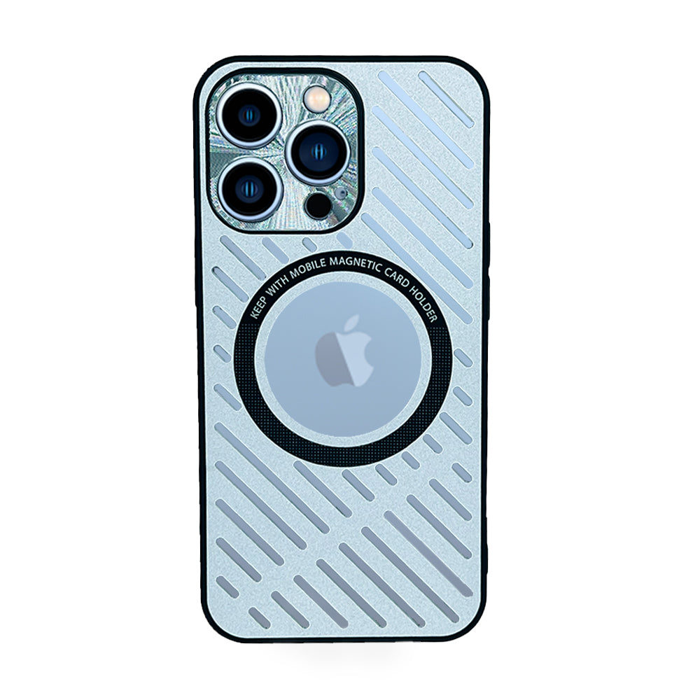 Case and Cover iPhone 12 Pro Max Silver Hollow Heat Dissipation Ozone GrunX in India
