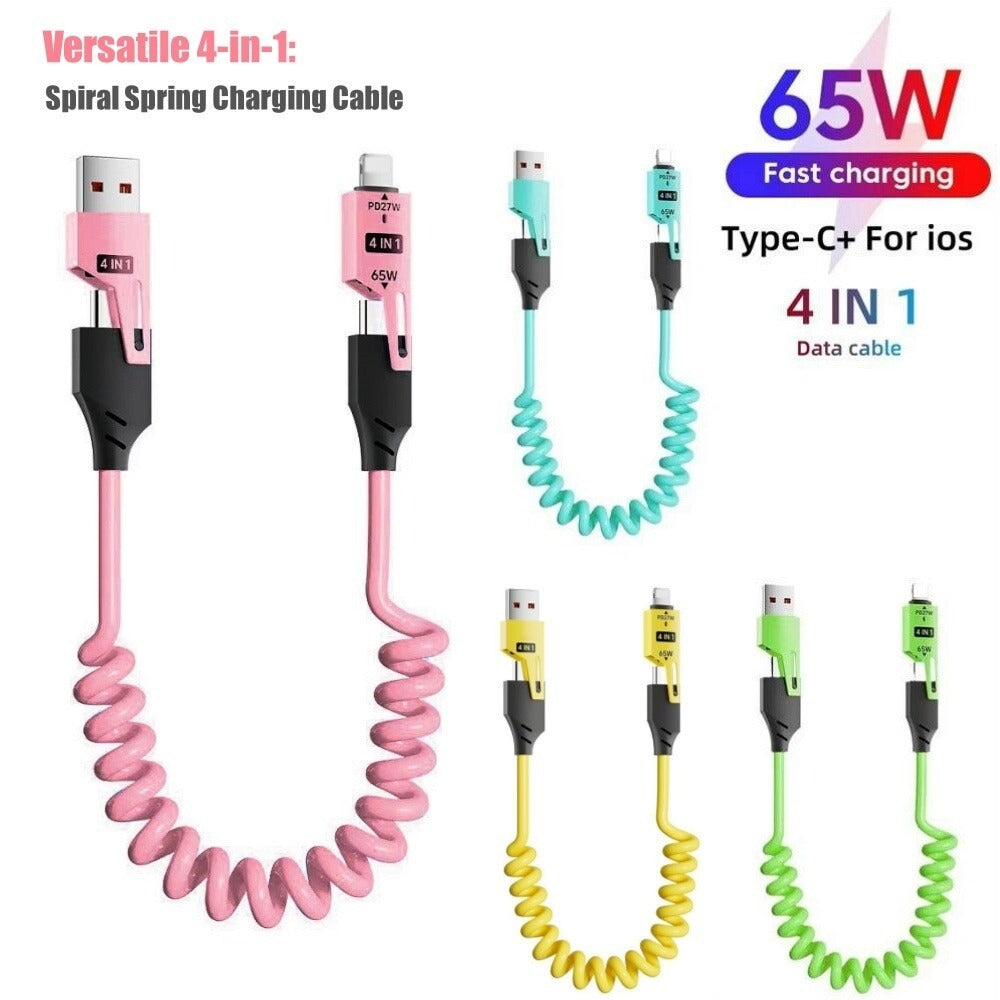 they avoid repetition, stay under limits, and cover functionality (fast charging, 65W, 480Mbps), design (spring, coiled, adjustable), and compatibility (iPhone, Android, USB-A, Lightning, Type-C).