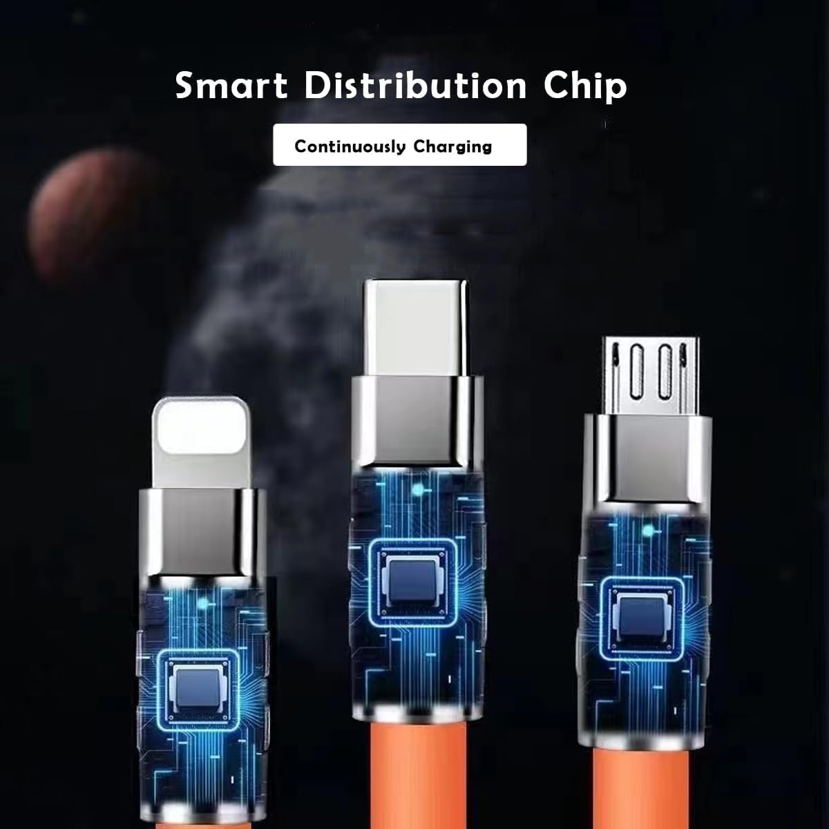 Triglo - 120 watt 3-in-1 Fast Charging Cable