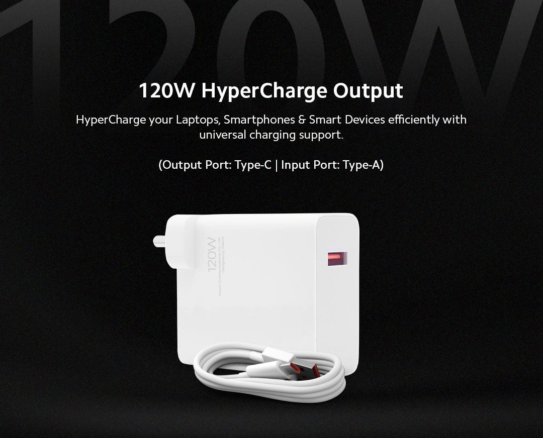 Xiaomi 120W HyperCharge Adapter Combo with USB-C Cable