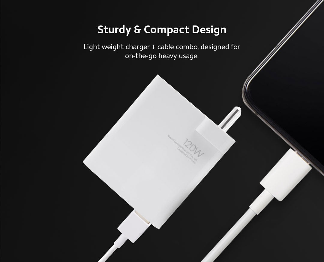 Xiaomi 120W HyperCharge Adapter Combo with USB-C Cable
