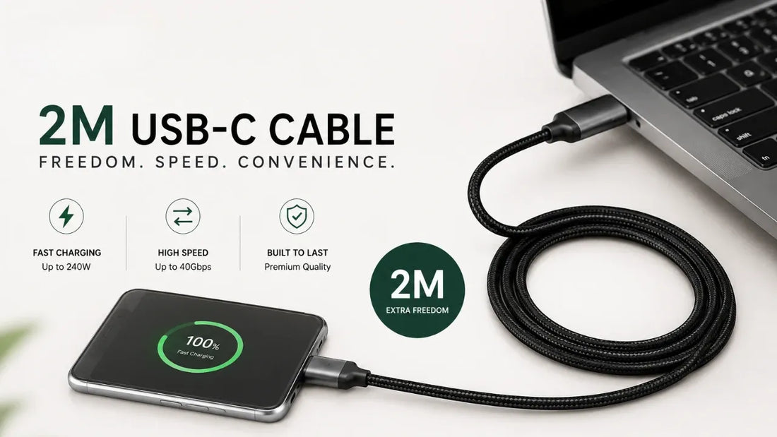 GrunX USB type c cable 2m MacBook laptop smartphone tablet charging solution India