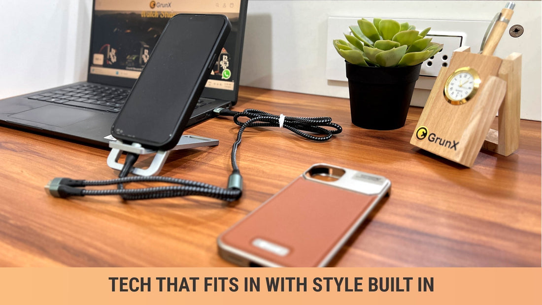 Futuristic tech accessories with bold expressive design showcasing the next big trend in personal technology