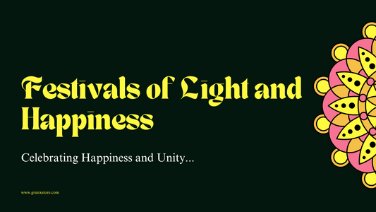 Colorful banner for a festival, adorned with lights, symbolizing joy and the celebration of happiness.