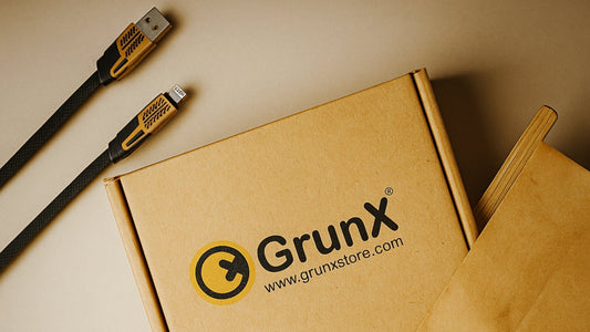 GrunX premium eco-friendly packaging guaranteeing safe, fresh and secure delivery of mobile accessories and devices across India
