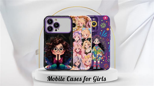 Cute and stylish mobile cases for girls with pastel colors, cartoon designs, glitter and aesthetic patterns combining fashion and phone protection