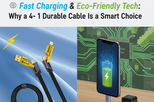 fast charging and eco-friendly tech showing why a GrunX 4-in-1 durable cable is a smart sustainable choice for all devices