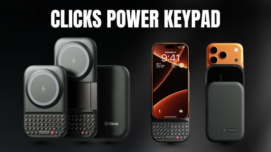 Clicks Power Keypad physical keyboard case designed for smartphones