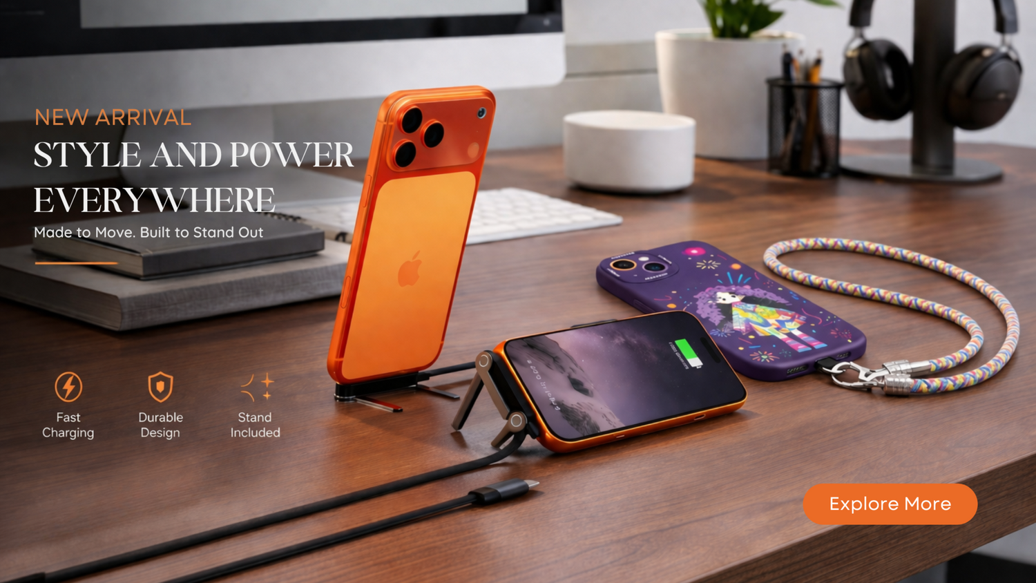 GRUNX new arrivals collection showcasing latest tech accessories including newest charging cables, phone accessories and innovative gadgets just launched in India