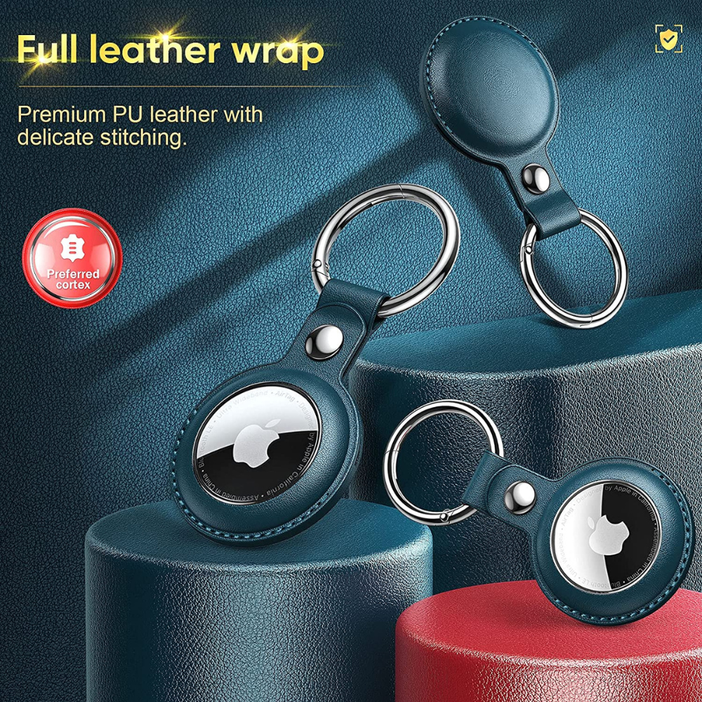 London - AirTag Custom Soft Leather Protective Holders