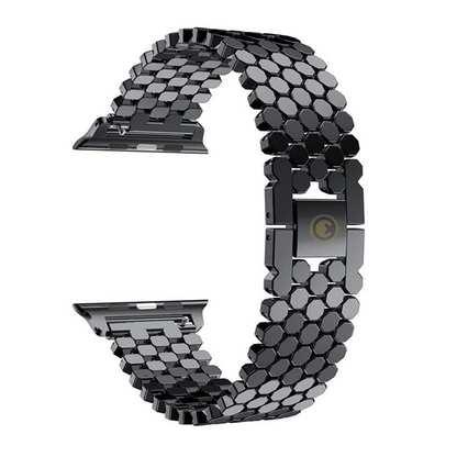 Rebel - Stainless Steel Bracelets Apple Watch Strap - Black