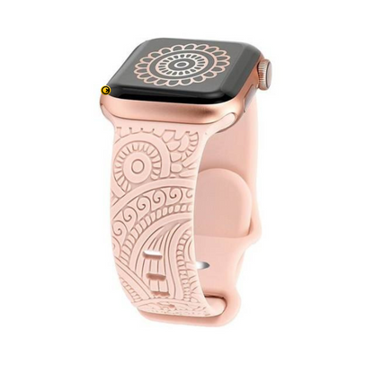 Hilton - Engraved Pattern Watch Strap for Stylish Girls - Starlight