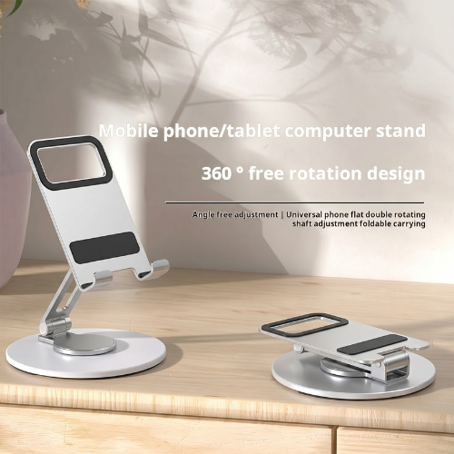 360 metal desktop stand displaying adjustable viewing angles with silicone padding for iPhone iPad universal tablet holder India