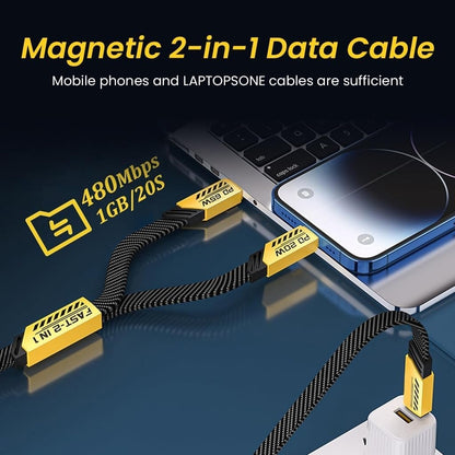 Daily - 2 in 1 Fast Charging Cable 65W For all Devices