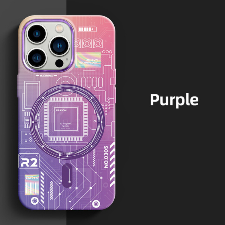 Ocean - Luminous Magnetic Case - Purple