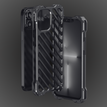 Hollow - Shockproof Aluminium iPhone Metal Case - Dark Gray