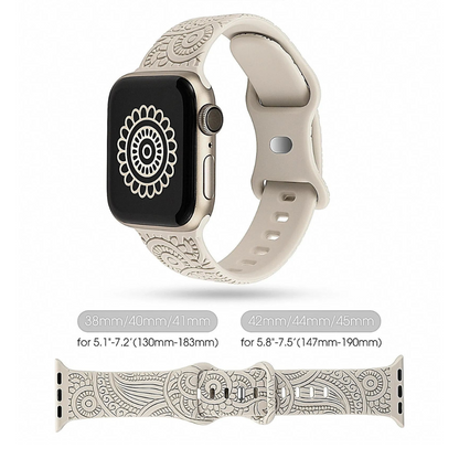 Hilton - Engraved Pattern Watch Strap for Stylish Girls - Starlight