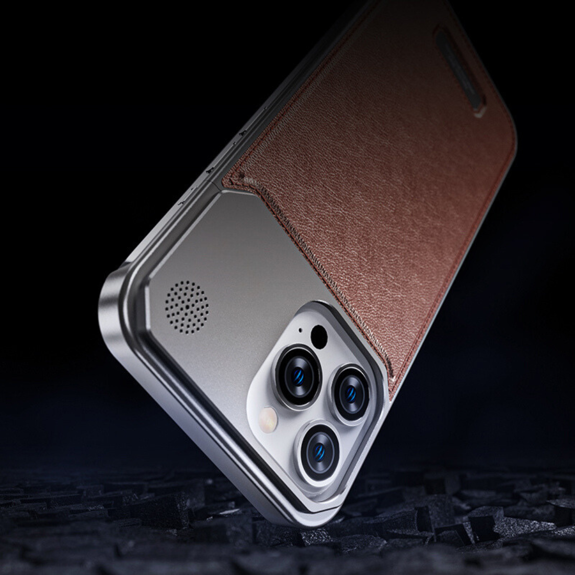 Will Smith - Aluminium & Leather iPhone Case - Black