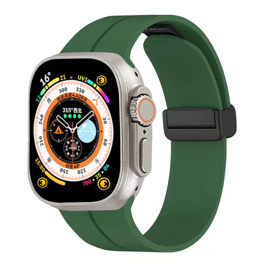 Leaf - Soft Strap with Steel Magnetic Buckle - Green
