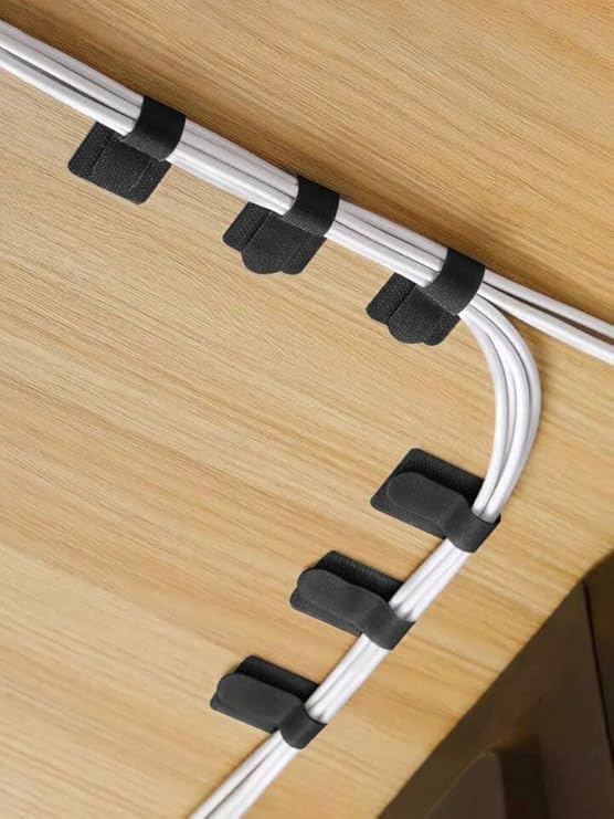 Self-Adhesive Cable Management Clips for Desk 10 Pack - Gripix