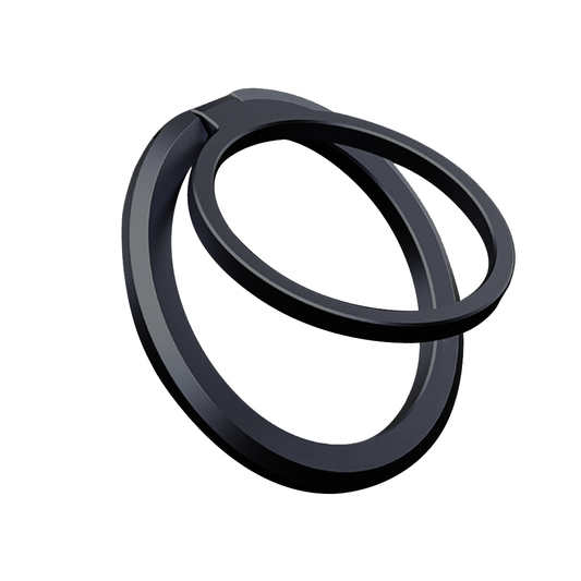 Pluto - Magnetic Aluminium Ring iPhone Holder & Stand - Black