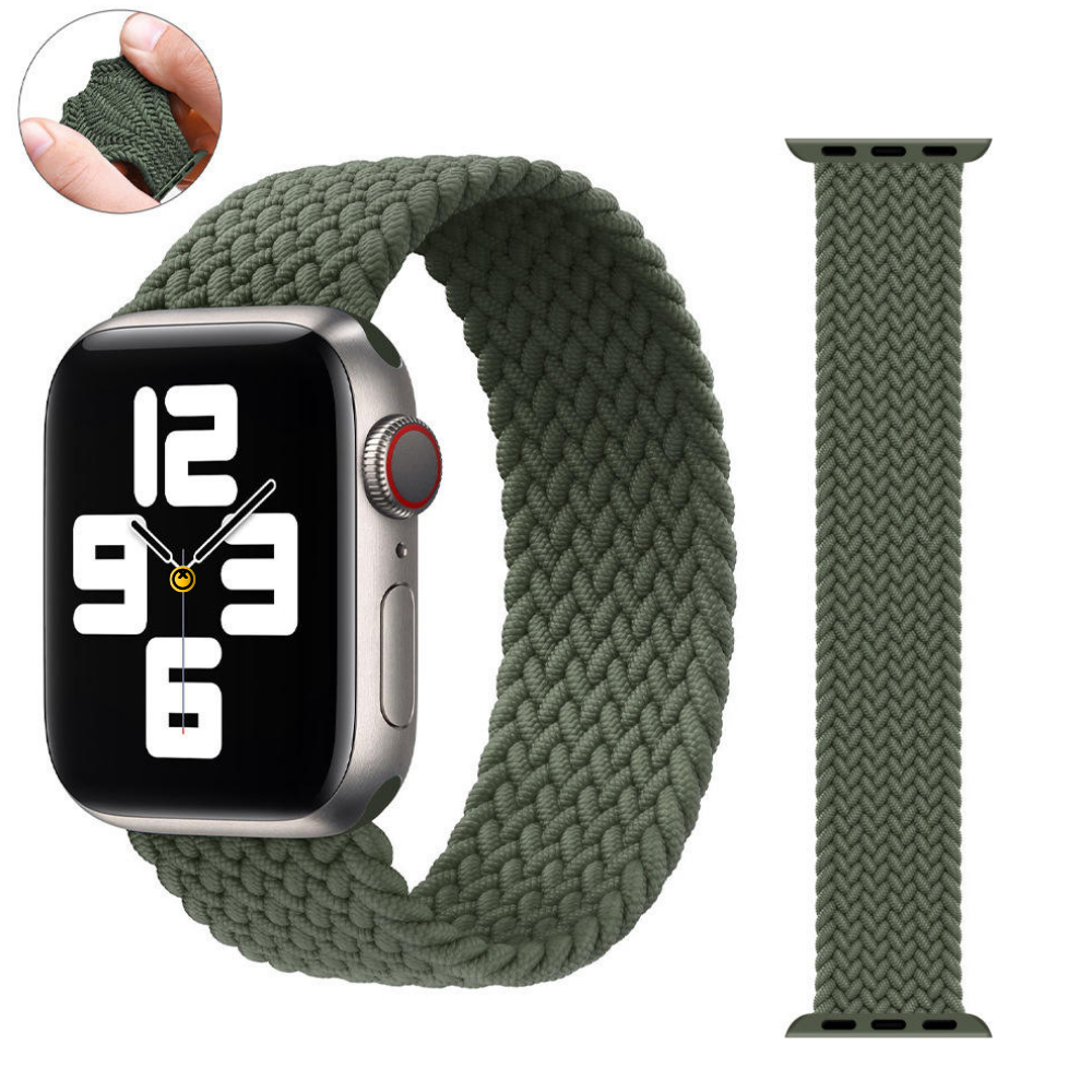 Dubai - Apple Watch Nylon Loop - Green Black