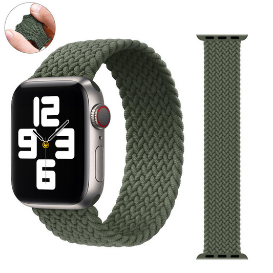Army - Strong Braided Nylon Apple Watch Loop - Green