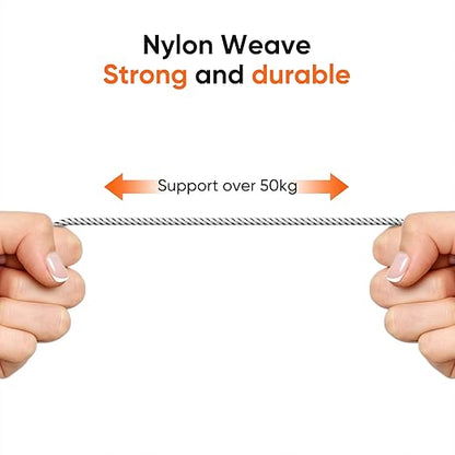 3.5mm aux cable strong and durable nylon weave braided jacket supporting over 50kg tensile strength pull test