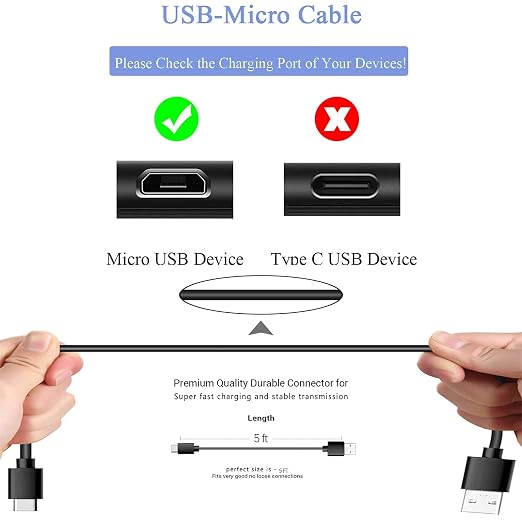 Micro USB Cable for Fujifilm Instax & Portable Photo Printers