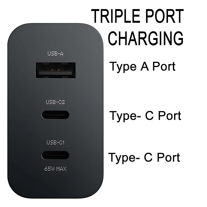 Nothing 65W - GaN Fast Charger Adapter With 3 Ports