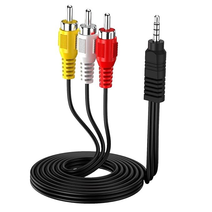 3.5mm AUX to 3 RCA Audio Video Cable for TV & AV Devices - Audivo