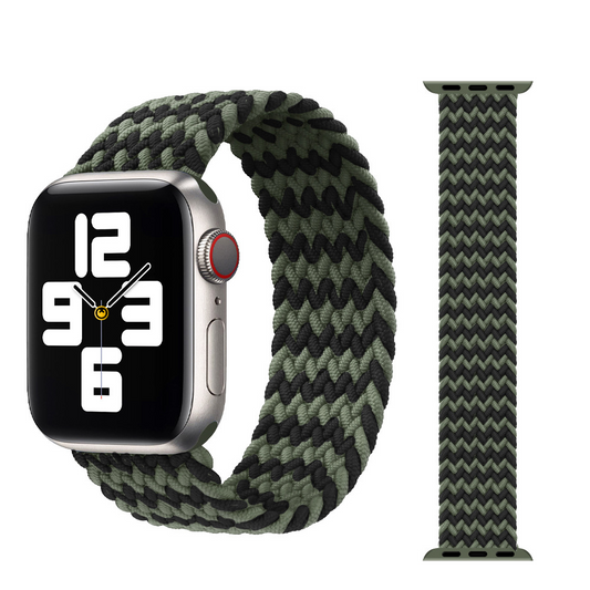 Dubai - Apple Watch Nylon Loop - Green Black