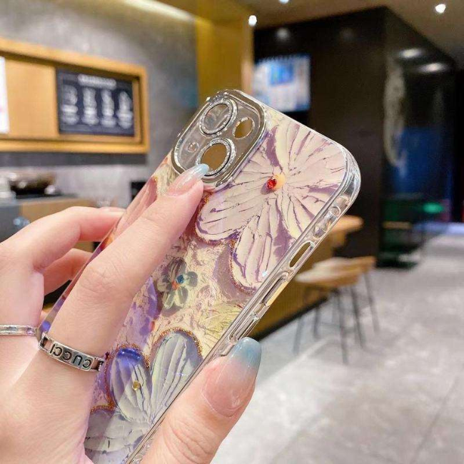 Case and Cover iPhone 13, 13 Pro, 13 Pro Max  Multi Color Oil Painting Flower Alice GrunX in India