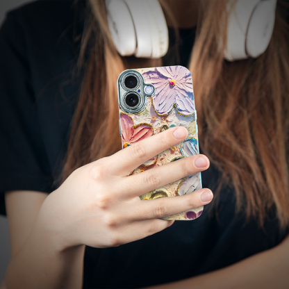 Case and Cover iPhone 15, 15 Plus, 15 Pro, 15 Pro Max  Multi Color Woman Showcasing Back View Flower Pattern Alice GrunX in India