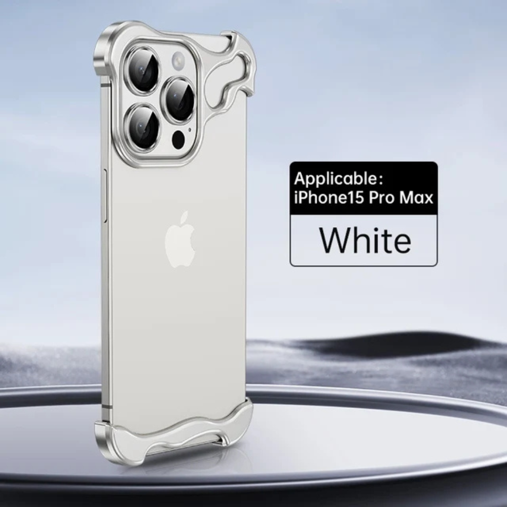 Case and Cover iPhone 12  White Alluminum Alloy Material Alien GrunX in India