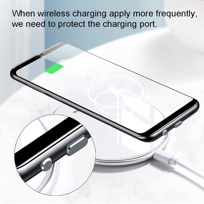 GRUNX Cric Type C dust plug inserted in Samsung Galaxy USB-C port sealing from dust and moisture India