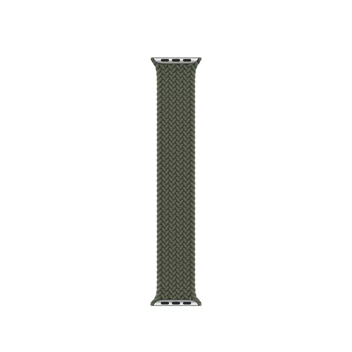 Watch Strap and Watch Band Apple Apple Watch Series  9, 8, 7, 6, 5, 4, 3, 2, 1,Se, Ultra & Ultra 2 38/40/41mm 42/44/45/49mm Green  Vertical front-facing Viww with Metal Connectors on both Ends Army GrunX in India