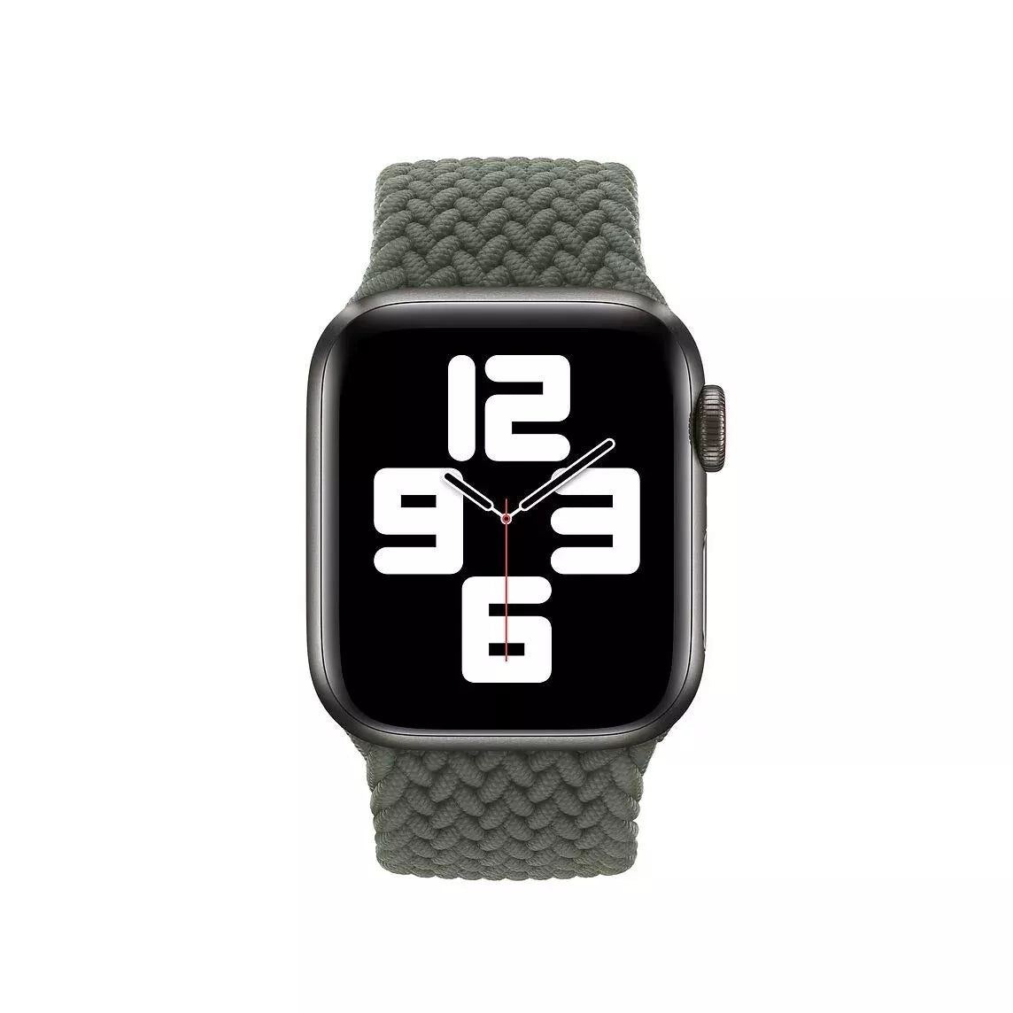 Watch Strap and Watch Band Apple Apple Watch Series  9, 8, 7, 6, 5, 4, 3, 2, 1,Se, Ultra & Ultra 2 38/40/41mm 42/44/45/49mm Green  Straight-on View Fit Without Buckles Army GrunX in India
