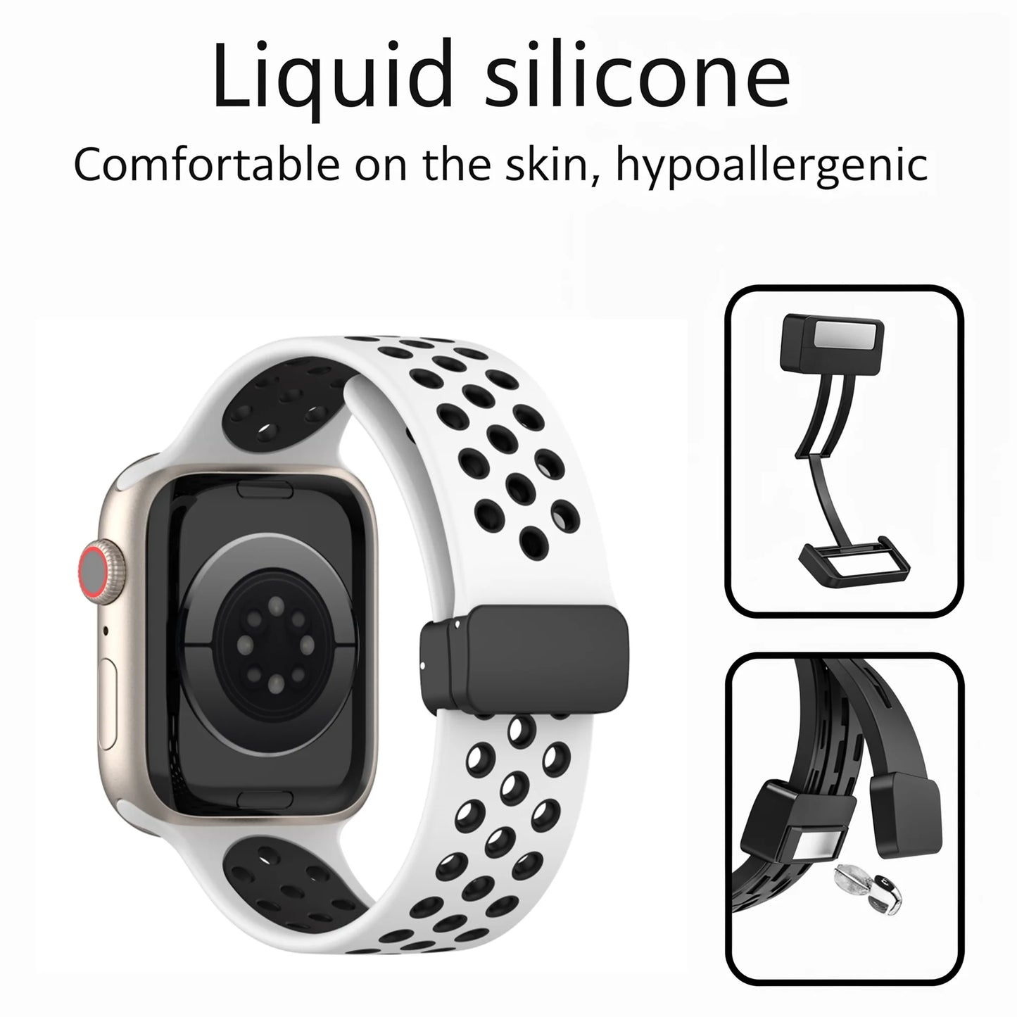 Atlanta - Magnetic Buckle Bracelet Liquid Silicone Watch Strap