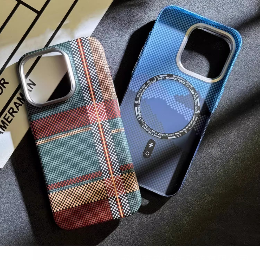 Back view of the Slim Magnetic Carbon Fiber iPhone Case