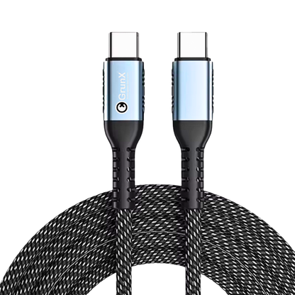 Charging Cable All Devices Android and Apple Devices 1 Meter Blue and Black Front View Cable Batman GrunX in India