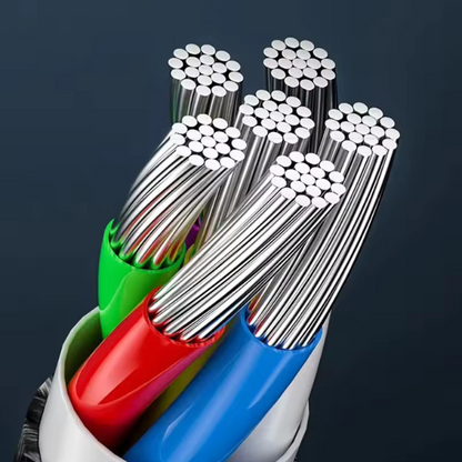 Charging Cable All Devices Android and Apple Devices 1 Meter Blue and Black Showcasing Internal Structure Batman GrunX in India